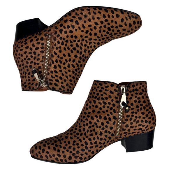 Rebecca Minkoff Shoes - Rebecca Minkoff Cheetah/Animal Calf Hair Chelsea Leather Booties Women's SZ 6.5